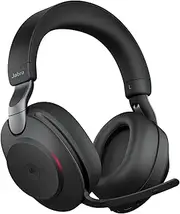 Jabra Evolve2 85 Wireless Stereo Headset - Active Noise Cancelling - USB A Booster Teams Cert Over Ear Bluetooth Headphones with Boom Mic - Stunning Audio - ClearVoice for Clear Calls 37hr Music Time