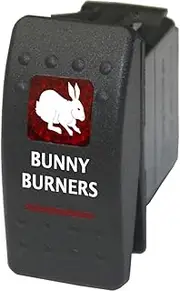 12V/24V ON-OFF Carling type Rocker Switch BUNNY BURNERS 527R Universal fits Toyota Nissan Holden Mitsubishi Ford Amarok etc. LED red