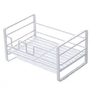 Sponge Holder For Sink Storage Rack Kitchen Organization Space-Saving White 18.5X12.2X10CM 1Pcs