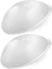 [DAZFKJXSPYX] Invisible Triangle Silicone Breast Mastectomy Concave Bra Pads Soft Realistic Self-Adhesive Crossdressers Cosplay Enlargement Pads 1pair(900g/pair, Transparent)