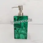 5" Premium Malachite Gemstone Soap Dispenser | Handmade Luxury Bathroom Accessor