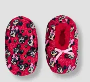 Toddler Slippers 2T/3T Disney Mickie Minnie Mouse Socks Fun Cute Warm NWT