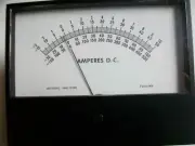 PHAOSTRON LARGE 50 Mv. MULTIPLE SCALE PANEL METER 5 1/2" x 4 1/8"