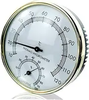 Sauna Thermometer High Precision Hygrometer Temperature Probe Analog Humidity Temperature Gauge Indoor Thermometers for Home Office and Terrarium