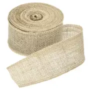 Burlap Ribbon, 2.4 Inch Wide Natural Jute Fabric Ribbon, 11 Yards