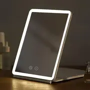 Touch Screen Makeup Mirror with 10X Magnifying 56LED Lights USB Rechargeable Cosmetic Portable Make Up Mirrors 3 Color Travel Accessories for Women