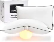 Feather down Fiber Pillows Queen/Standard Size Set of 2,Luxury Hotel Collection