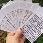26 Letters Nail Sticker English Latin Alphabet Uppercase Lowercase Decal 1JN2