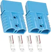 Jotia 2 Sets 175A Wire Harness Plug Kit Plug Connectors Compatible with Anderson Battery Power Connectors Plug Wire Connectors Quick Connect Disconnect for Car Bike Motors (Blue)