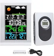 Digital Weather Clock Wall Display for Home Office Indoor Outdoor Easy-to-Read Weather Monitoring