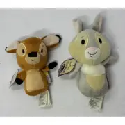 Hallmark Itty Bittys Bambi Thumper and Bambi Disney 5” Plush NWT