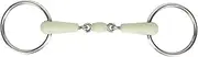 Fabater Ring Snaffle Bit, Stainless Steel Rubber Roller Mouth Snaffle Bit, Flavor Horse Mouth Bit, Loose Ring Snaffle, Comfort O Ring for Horses Training, Riding