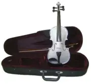 Merano 1/10 Violin with Case, Bow, Rosin for Student, Beginner - Silver