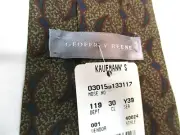 NWT Vintage Geoffrey Beene 100% Silk Brown & Black Ribbon Necktie USA 54"L x 4"W