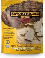 Savory Prime 459 Rawhide Chips Natural 2"x6" Bag Dog Treats, 1lb