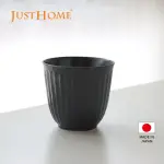 【JUST HOME】日本製美濃燒線條湯吞杯220ML 黑(杯子 陶瓷杯 湯吞杯 茶杯)