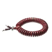 2Pcs Natural Siam Rosewood Beads Buddha Bead Elastic Bracelet for Women Men