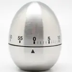 KITCHEN TIMER DIAL ALARM COOKING EGG SHAPED STAINLESS STEEL