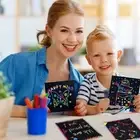 Colorful Rainbow Scratch Note Paper Diy Scratch Book Diy Gift