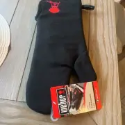NEW Weber Barbeque BBQ Grill Master Mitt Oven Pot Holder Black 6532