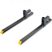 VEVOR Pallet Forks, 907kg Capacity Clamp on Pallet Forks, 1090mm Tractor Bucket Forks, Heavy Duty Front Loader Attachment for Tractor, Skid Steer, Loa