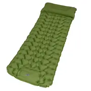 Oppsbuy Camping Sleeping Mat, Self Inflating Camping Pad with Pillow, Built-In Foot Pump, Carry Bag, Ultralight Air Mattress for Backpacking, Hiking, Green
