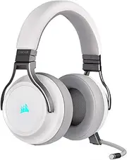 Corsair Virtuoso RGB Wireless Gaming Headset - High-Fidelity 7.1 Surround Sound w/Broadcast Quality Microphone - Memory Foam Earcups - 20 Hour Battery Life - Works with PC, PS5, PS4 – White, Premium