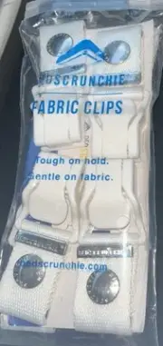 BED SCRUNCHIE Sheet Clips. Fabric Clips Only - Set of 8