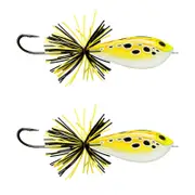 2x Rapala 4.5cm BX Skitter Frog Topwater Fishing Lures - Live Leopard Frog