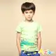 【Azio Kids 美國派】男童 上衣 小魚鱷魚印花純色短袖T恤(綠)