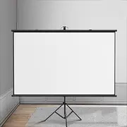 GPVPFLBLMH Projector Screen with Stand 60inch 72inch Mobile Projection Screen Floor Projectors Screen with Adjustable Tripod for Office, Home Theater(4:3,60inch(152cm))
