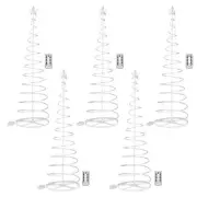 Yescom 6Ft LED Spiral Tree Light Outdoor Xmas Decor Battery Multi-color 5Pack