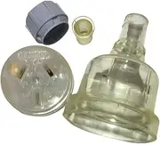 10 Amp Female Extension Socket Lead 3 Pin Clear 240v 10A