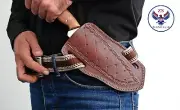 Custom Hand Made LEATHER SHEATH FOR FIX BLADE KNIFE - ZS 01