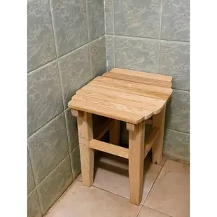 安安台灣檜木-精緻台灣檜木浴室防滑椅 月牙椅-40/45cm高