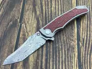 Sixleaf Folding Knife RWL34+PMC27 BladeTitanium/G10 Handle Pocket knife SL-64-RP