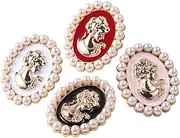 LALAFINA DIY Craft Charms 4pcs Flatback Charms for Earring Making Phone Case Decor Jewelry Art Random Color