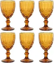 Copa Set of 6 Crystal 8.7 x 8.7 x 17 325 ml Relieve Ambar