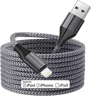 [MFi Certified] iPhone Charger 16ft, 5M/16 Foot Extra Long iPhone Charger Cable, Fast Charging Cord for Apple iPhone 11/11 Pro /11 Pro Max/XS/XS Max/XR/X/8/8 Plus/7/7 Plus/6/6 Plus/5/SE
