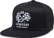 Alpinestars Double Check Flatbill Cap, black-white, Size S M for Men Black White
