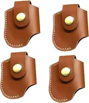 [GRADENEVE] 4pcs Leather Cigarette Lighter Cover Kerosene Lighter Case Compact Sleeve for Outdoor Use
