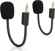 LEFXMOPHY 2-Pack Blackshark V2 Mic Replacement for Razer BlackShark V2 and V2 Pro Gaming Headset 3.5mm Detachable Game Boom Microphone on PC Xbox PS4 PS5 -