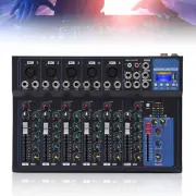 Mixer 7 Channels Studio Audio Mixer DJ Live Sound Mixing Console Bluetooth Mixer