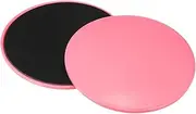 uxcell Core Sliders for Working Out 6.9", 2 Packs Dual Sided Exercise Sliders Fitness Workout Discs Strength Slides Gliding Discs for Gym Carpet Hardwood Floor, Pink
