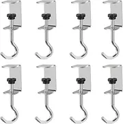Shengsenfu Adjustable Desk Hooks for Table Metal Bag Holder & Purse Hook Under Desk Clamp Hanger for Handbag Backpack Headphone Hat - No Drill Space Saving Hook for Desk Dorm Portable & Sturdy Design