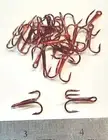 25ct SIZE 10 Treble Hooks * RED CHROME * Fishing - SHARP! - FREE USA SHIP!!!