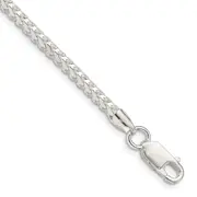 8 Inch Sterling Silver 3.1mm D/C Square Franco Chain