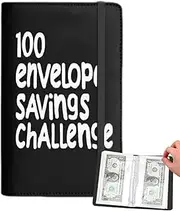 100 Envelopes Money Saving Challenge | Money Saving Binder,100 Days Tracker Planner to Save 5050 Dollars for Men Women Adults Children School