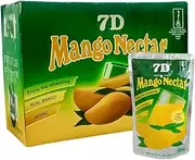 7D Mango Nectar Drink Ready to Drink Tropical Juice Beverage Real Philippine Mangoes Juice 200ml Pack of 10
