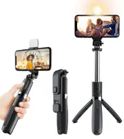Universal 3 in 1 Bluetooth Wireless Phone Selfie Stick Foldable Tripod